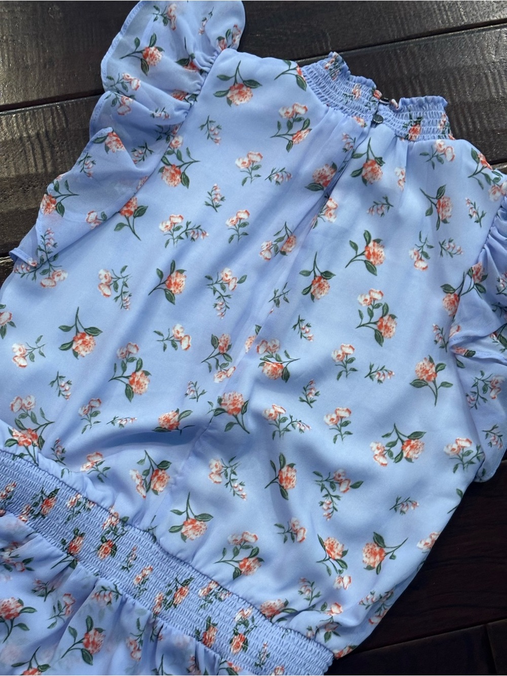 1. STATE from REVOLVE Smock Neck Dress in Floral Twilight - Size Small - Picture 7 of 9